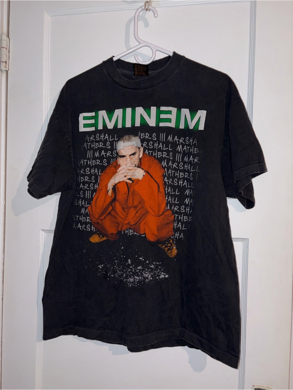 Eminem 2000 Graphic Tee - Black with Orange Print